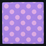 Porta-copo De Pedra Bolinhas de Lilac na periwinkle<br><div class="desc">Bolinhas de Lilac na periwinkle</div>