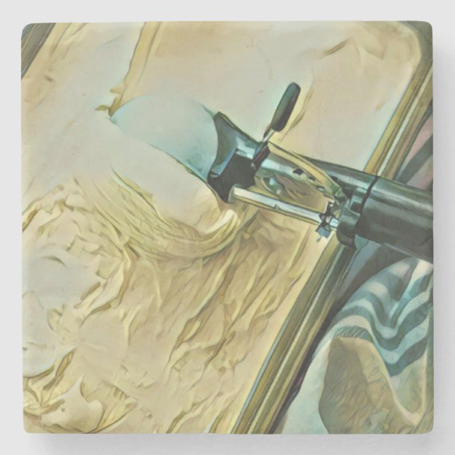 Porta-copo De Pedra bolo de sorvete (Frente)