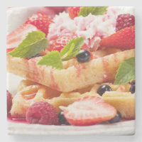 Bolo do Waffle com fruta de baga fresca