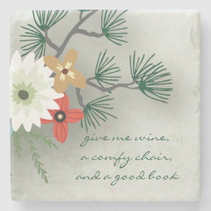 Porta-copo De Pedra Bom Livro - Bom Vinho