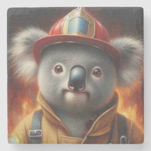 Porta-copo De Pedra Bombeiro Koala