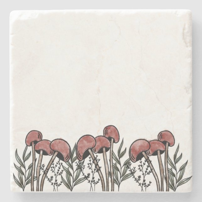 Porta-copo De Pedra Bonés Red Mushroom (Frente)