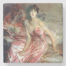 Bonita senhora em vestido rosa (Giovanni Boldini)