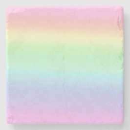 Porta-copo De Pedra Bonito Pastel Ombre Rainbow