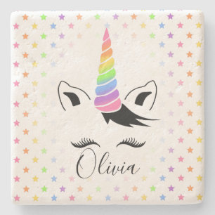 Porta-copo De Pedra Bonito Pastel Unicorn