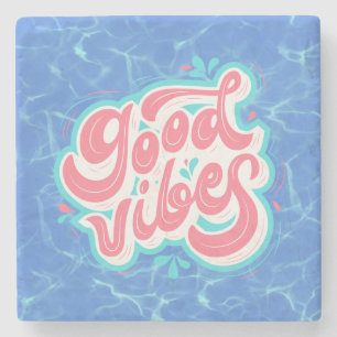 Porta-copo De Pedra Bons Vibes Beach/piscina
