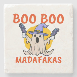 Porta-copo De Pedra Boo Boo Madafakas Fantasma Divertido de Halloween