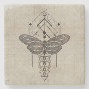 Porta-copo De Pedra Borboleta sagrado de Longwing da zebra da