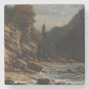 Porta-copo De Pedra Bords du lac Léman - Gustave Courbet