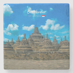 Porta-copo De Pedra Borobudur, Indonésia - Antigo Templo Budista