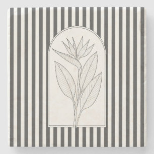 Porta-copo De Pedra Botânica da Flor Elegante de Sterlitzia