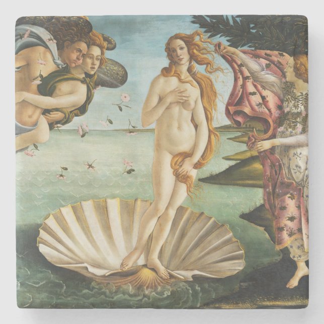 Porta-copo De Pedra BOTTICELLI - O nascimento de Vênus 1483 (Frente)