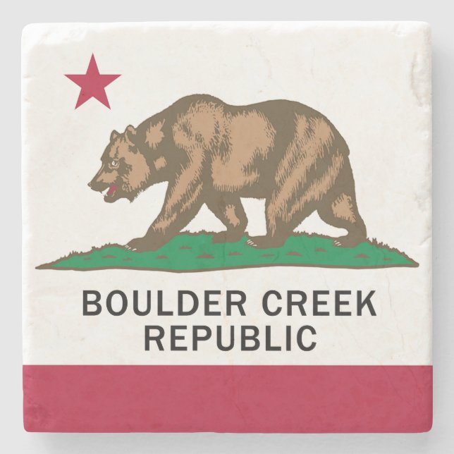 Porta-copo De Pedra Boulder Creek República (Frente)