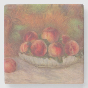 Porta-copo De Pedra Bowl of Peaches (por Pierre-Auguste Renoir)