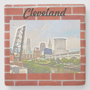 Porta-copo De Pedra Bricks Cleveland