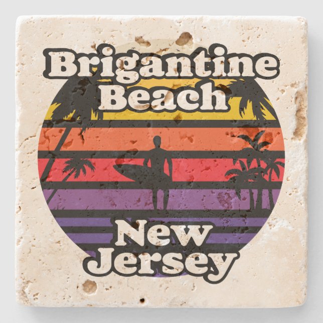 Porta-copo De Pedra Brigantine Beach, Nova Jersey (Frente)