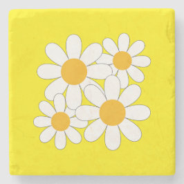 Porta-copo De Pedra Bright and Bold Daisy