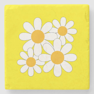 Porta-copo De Pedra Bright and Bold Daisy