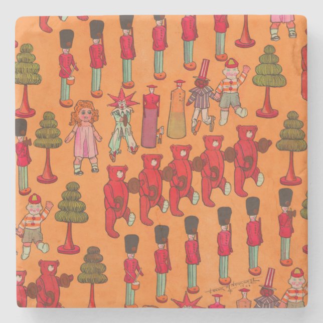 Porta-copo De Pedra Brinquedos de Natal Brincadeiras (Frente)