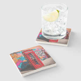 Porta-copo De Pedra British Red Telephone Box