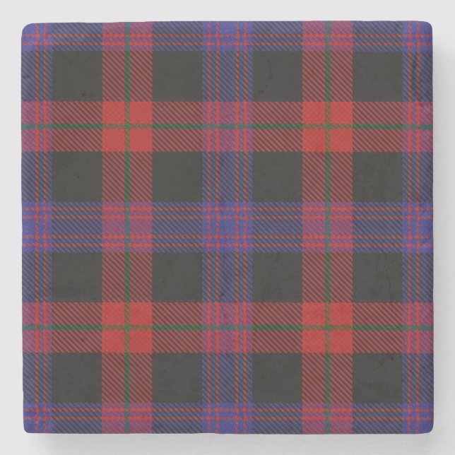 Porta-copo De Pedra Brown Grady Tartan (Frente)