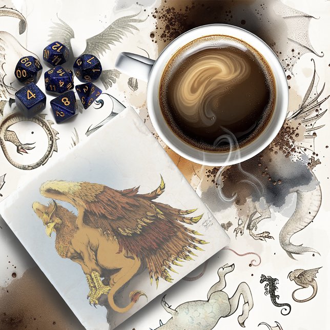 Porta-copo De Pedra Brown Griffin Fantasy (Criador carregado)