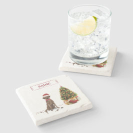 Porta-copo De Pedra Brown Labrador Retriever Engraçado Árvore de Cacho