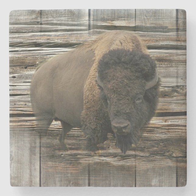 Porta-copo De Pedra Buffalo (Frente)