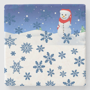 Porta-copo De Pedra Bule de Pedra de Mármore de Boneco de Neve Natal