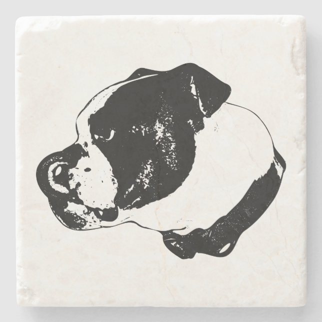 Porta-copo De Pedra Bulldog Lick Stone Coaster (Frente)