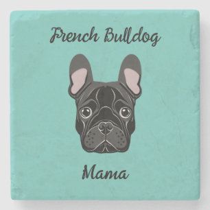 Porta-copo De Pedra Bulldog Mama Francesa