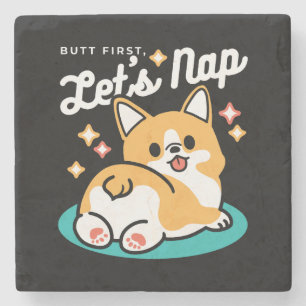 Porta-copo De Pedra Bumbum de Corgi e Víblias de Nap - Cachorro Dormin
