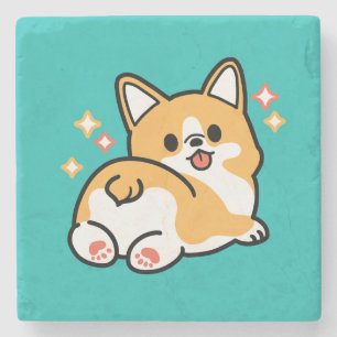 Porta-copo De Pedra Bumbum de Corgi e Víblias de Nap - Cachorro Dormin