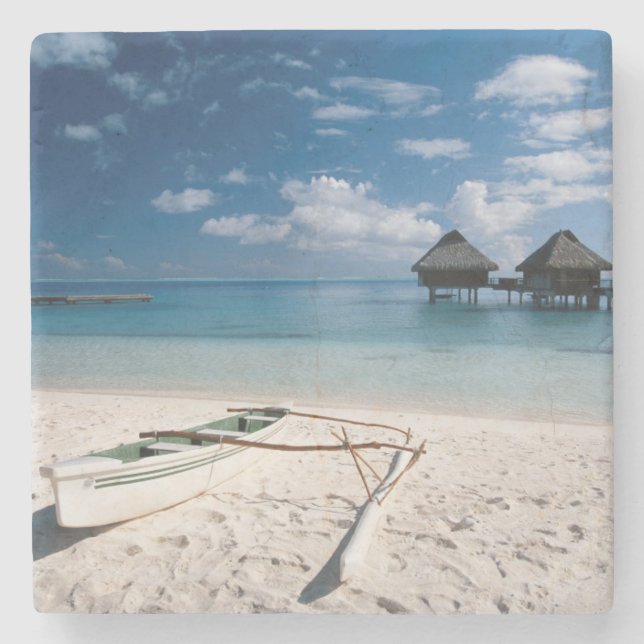 Porta-copo De Pedra Bungalows da praia Motu Toopua (Frente)