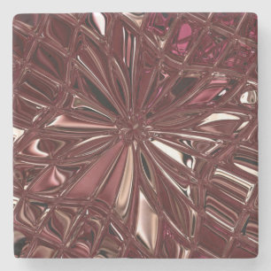 Porta-copo De Pedra Burgundy Stone Coaster