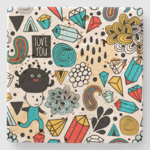 Porta-copo De Pedra Cabeça louca