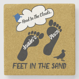 Porta-copo De Pedra Cabeça Nas Nuvens