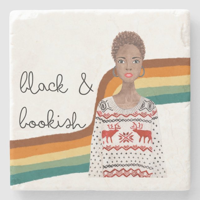 Porta-copo De Pedra Cabelo castanho-escuro (Frente)