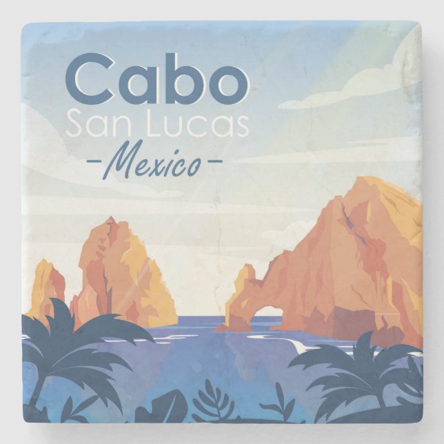 Porta-copo De Pedra Cabo San Lucas México (Frente)