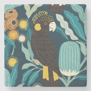 Porta-copo De Pedra Cabra-Preta e Banksia Suporte Floral Nativo 1