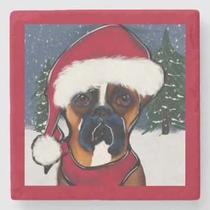 Porta-copo De Pedra Cachorro Boxer