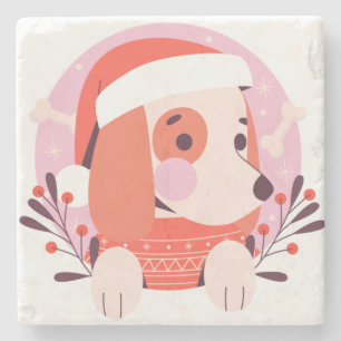 Porta-copo De Pedra Cachorro de Férias