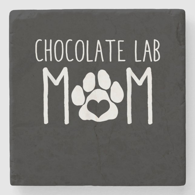 Porta-copo De Pedra Cachorro | Mamãe de chocolate (Frente)