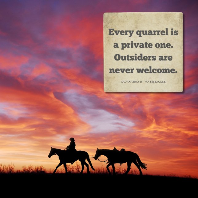 Porta-copo De Pedra Cada quartel | Sabedoria Da Cowboy | Cotações do S (Criador carregado)