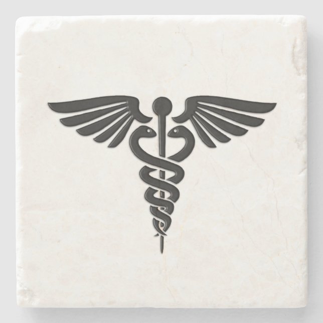 Porta-copo De Pedra Caduco Médico Silver (Frente)