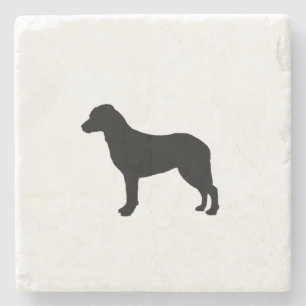 Porta-copo De Pedra Cães do amor da silhueta do Retriever de baía de