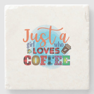 Porta-copo De Pedra Café Arte Apenas Uma Menina Que Ama Café