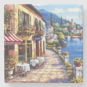 Porta-copo De Pedra Café Fino de Costura
