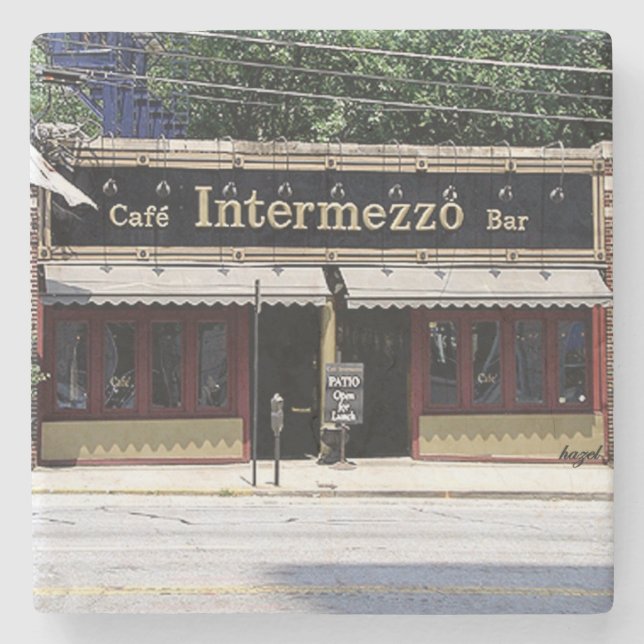Porta-copo De Pedra Cafe Intermezzo Buckhead, Cafe Intermezzo (Frente)