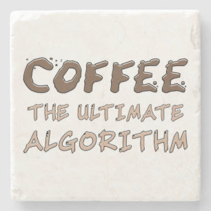 Porta-copo De Pedra Café O Algoritmo Definitivo Engraçado Programador